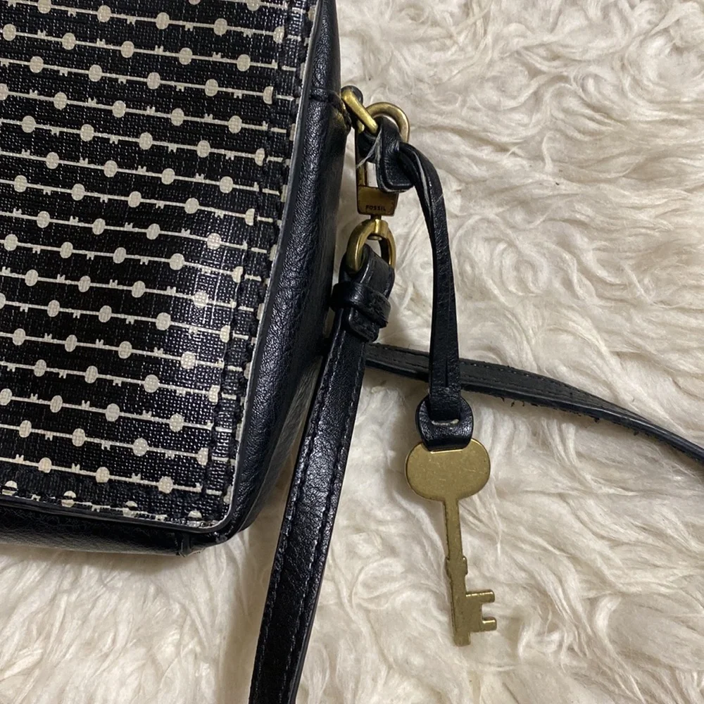 Fossil Campbell Crossbody‎ in Black Stripe